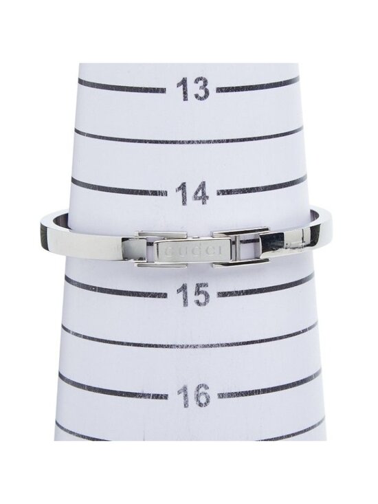 Gucci Garnet Bezel Watch Bangle 105 Stainless Steel